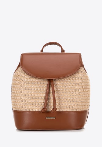 Wittchen Damen-Rucksack, gewebt, braun und beige, Polyurethan