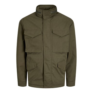 Herrenjacke der Marke Jack & Jones. Die Jacke ist aus hochwertiger Baumwolle und Polyester gefertigt.  Marke: Jack & JonesModellname: Corps Field JacketKategorie: HerrenjackeMaterialien: Baumwolle, PolyesterFarbe: grün