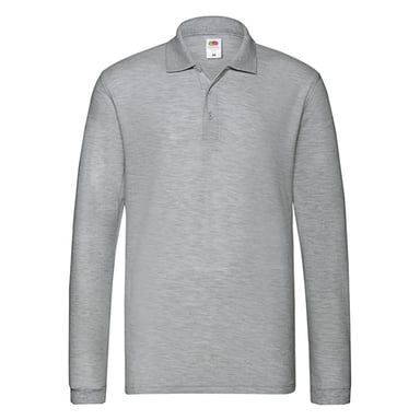 Fruit of the Loom - "Premium" Poloshirt für Herren Langärmlig (Sportliches Heather)