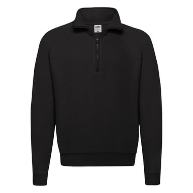 Fruit of the Loom - "Classic" Sweatshirt mit kurzem Reißverschluss für Herren/Damen Unisex (Schwarz)