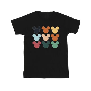 Disney - "Mickey Mouse Heads Square" T-Shirt für Herren (Schwarz)