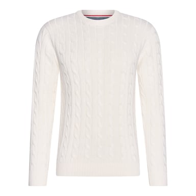Cable Pullover Wit von Cappuccino Italia in der farbe Weiss und in größe XXL.