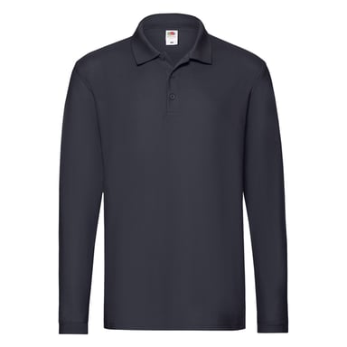 Fruit of the Loom - "Premium" Poloshirt für Herren Langärmlig (Marineblau)