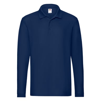 Fruit of the Loom - "Premium" Poloshirt für Herren Langärmlig (Marineblau)