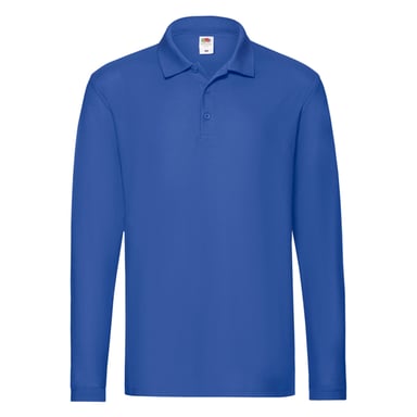 Fruit of the Loom - "Premium" Poloshirt für Herren Langärmlig (Königsblau)