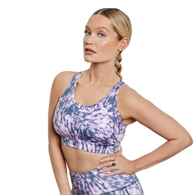 Dare 2B Womens/Ladies Mantra Gedruckter Recycelter Sport-BH (Staubiges Lavendel)