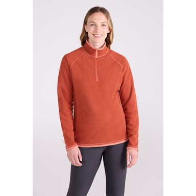 Mountain Warehouse - "Montana" Fleece-Oberteil mit halbem Reißverschluss für Damen (Dunkel Orange)