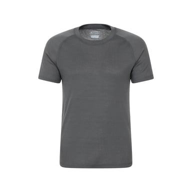 Mountain Warehouse - "Talus" Thermo-Top Rundhalsausschnitt für Herren kurzärmlig (Holzkohle)