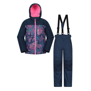 Mountain Warehouse - "Vortex Extreme" Skijacke und Hosen für Kinder, Wasserfest (Marine)
