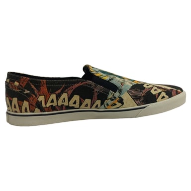 Celine Comic-Print Slipper-Sneakers aus mehrfarbigem Canvas