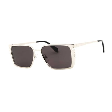Off White - "Yoder" Sonnenbrille für Herren/Damen Unisex (Silber/Dunkelgrau)