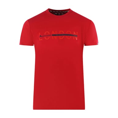 Aquascutum - "London 1851" T-Shirt für Herren, Logo (Rot)