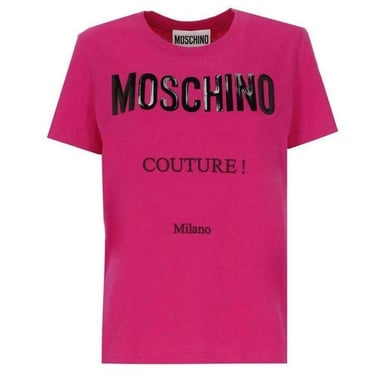 Moschino - "Couture" T-Shirt für Herren, Logo (Pink)