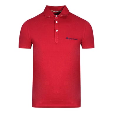 Aquascutum - Poloshirt für Herren/Damen Unisex, Logo (Rot)