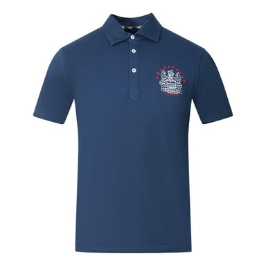 Aquascutum - "Aldis London" Poloshirt für Herren/Damen Unisex (Marine)