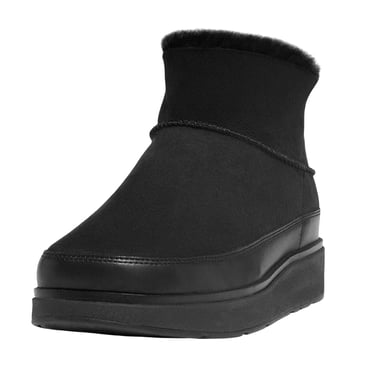 Fit Flop - "Gen-FF Ultra Mini" Doubleface Stiefeletten für Damen, Lammfell (Schwarz)