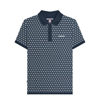 Lambretta - "Roundel" Poloshirt für Herren (Marine/Silber)