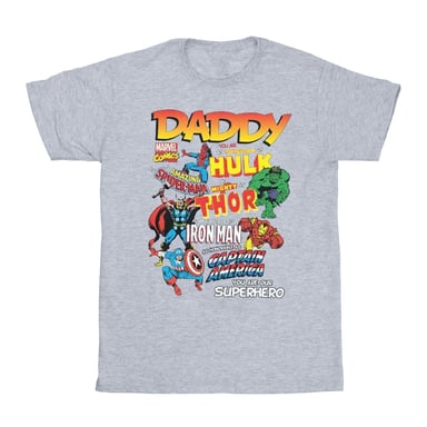 Marvel - "Our Dad Superhero" T-Shirt für Herren (Grau)