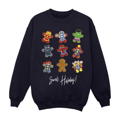 Marvel - "Gingerbread Avengers" Sweatshirt für Herren (Marineblau)
