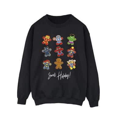 Marvel - "Gingerbread Avengers" Sweatshirt für Herren (Schwarz)