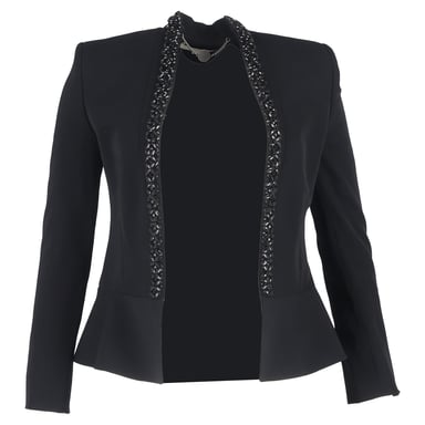 Stella McCartney Verzierter Blazer aus schwarzer Wolle