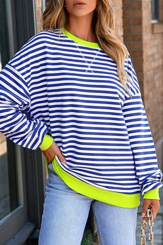 Gestreiftes Pullover-Sweatshirt