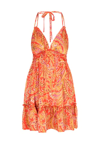 IZIA Kleid Frauen orange mehrfarbig