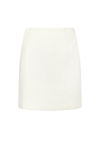 Faina Bouclé-Minirock Damen Wollweiß