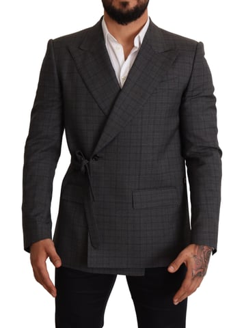 Wickel-Blazer im Karodesign