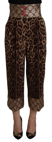 Leoprint Culottes Hochtailliert