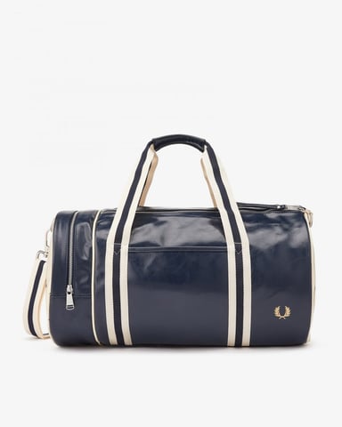 Einkaufen Für Fred Perry Classic Barrel Polyester Navy/Ecru Cross Bag
