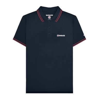 Lambretta - Poloshirt für Herren, Groß und Hoch (Dunkel-Marineblau/Burgunderrot)