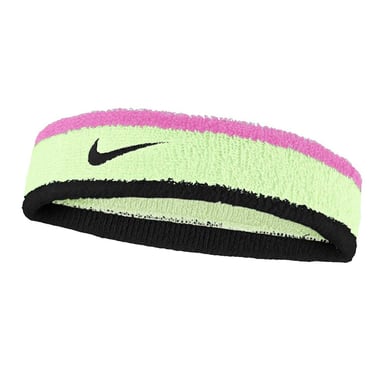 Nike - Stirnband, Blockfarben (Volt Farbe/Pink/Schwarz)