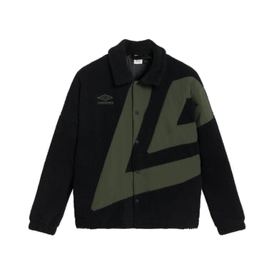 Umbro - Trainerjacke für Herren, Fleece (Schwarz/Reisetasche)