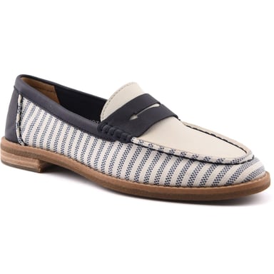 Sperry Port Driving Textil Damen Loafer Weiß/Navy Standard
