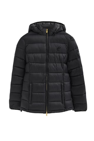 Jacke Cara Ultralight schwarz mit Polo Club-Logo