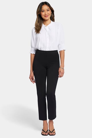 Pull-On Straight Sculpt-Her™ Knöchelhose | Schwarz