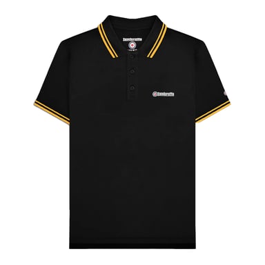 Lambretta - Poloshirt für Herren (Weiß/Schwarz/Gold)