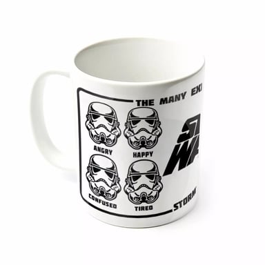 Star Wars - Kaffeebecher "Expressions Of A Stormtrooper" (Weiß/Schwarz)