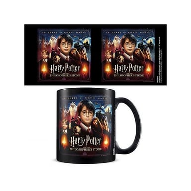 Harry Potter - Kaffeebecher "20 Years Of Movie Magic" (Schwarz/Bunt)