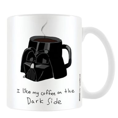 Star Wars - Kaffeebecher "Dark Side", Mem (Weiß/Schwarz)