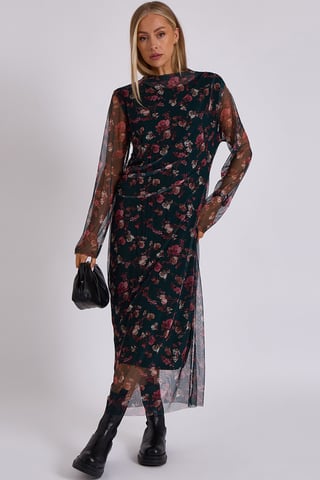 Midikleid aus Mesh