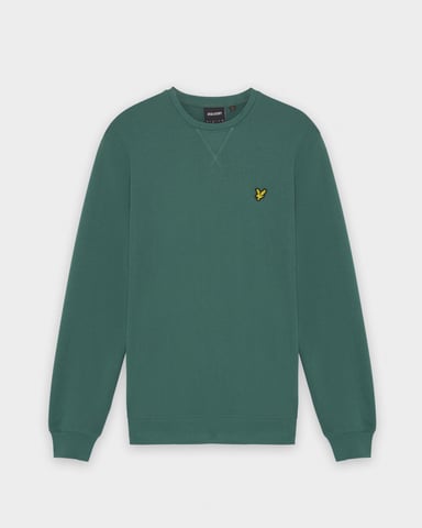 Sweatshirt mit Rundhalsausschnitt in Dunkelgrün