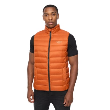 Crosshatch - "Gattering MVE" Weste für Herren, Gesteppt (Dunkel Orange)