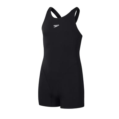 Speedo - Badeanzug für Mädchen, Eco Ausdauer + (Schwarz)