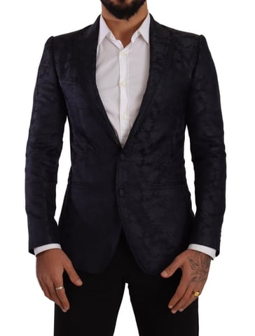 Blumenbrokat-Sakko Slim Fit