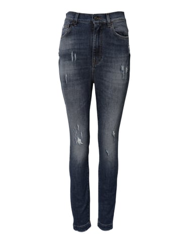 Zerrissene Skinny Jeans mit Used-Effekt