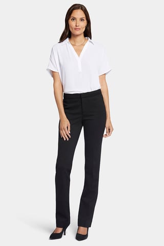 Slim Pants aus Ponte-Strick | Schwarz