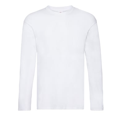 Fruit of the Loom - "Original" T-Shirt für Herren Langärmlig (Weiß)