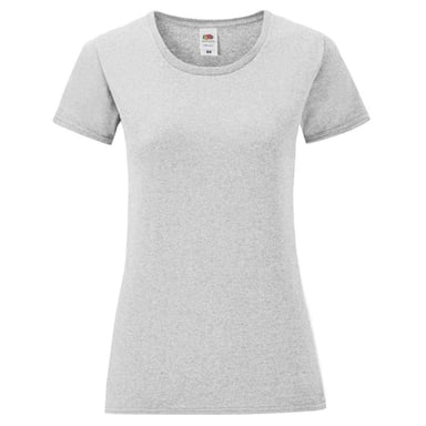 Fruit Of The Loom Damen T-Shirt Iconic, kurzärmlig (Athletic Grau)